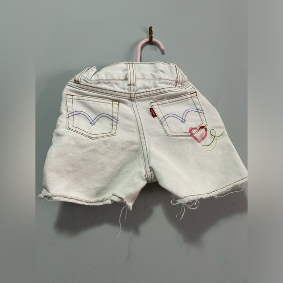 Levi’s Jeans for Girls White Toddlers Shorts - Picture 3 of 6